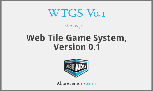 WTGS V0.1 - Web Tile Game System, Version 0.1